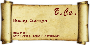 Buday Csongor névjegykártya